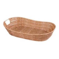 Cesto 46cm Por 28cm Oval Claro Fibra Sintética Multiuso